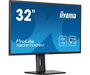 iiyama ProLite XB3270QSU-B1 - Écran PC 32" (81 cm) IPS, Résolution QHD 2560x1440, Réglable en Hauteur, Technologie Flicker-Free et Réducteur de Lumière Bleue