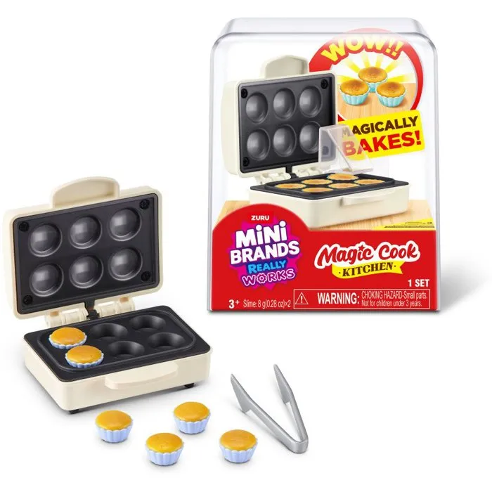 ZURU Mini Brands - Capsule surprise Magic Cook Kitchen - Figurine - Appareils électroménagers fonctionnels avec ingrédients et jeu UV - Modèle aléatoire - À partir de 8 ans