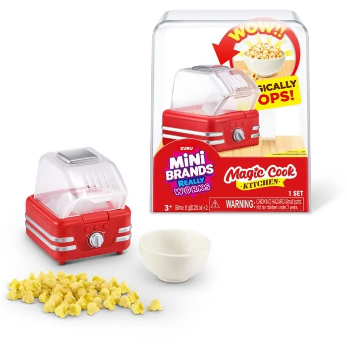 ZURU Mini Brands - Capsule surprise Magic Cook Kitchen - Figurine - Appareils électroménagers fonctionnels avec ingrédients et jeu UV - Modèle aléatoire - À partir de 8 ans