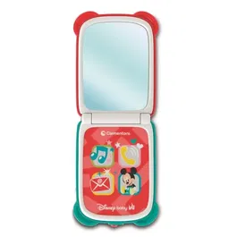 Clementoni Smartphone à Clapet Interactif Mickey Mouse avec Effets Lumineux et Sonores - Jouet Imitation Enfants 3 Ans et Plus