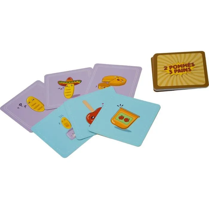 Blue Orange Perplexe - Jeu de cartes d'annonce avec 55 cartes de base et 24 spéciales - '2 Pommes 3 Pains' - À partir de 8 ans Blue Orange Perplexe - Jeu de cartes d'annonce avec 55 cartes de base et 24 spéciales - '2 Pommes 3 Pains' - À partir de 8 ans