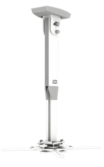 SMS CMV385-535 - Bras télescopique de plafond pour projecteur, 20 kg max, longueur 385-535 mm, ajustement sans outil, blanc