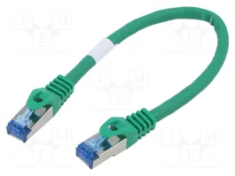 LANBERG Cordon de raccordement Cat 6a S/FTP 0,25m RJ45 vert