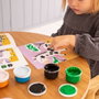 Apli Mon premier jeu de peinture avec 6 fiches et 6 pots de peinture au doigt