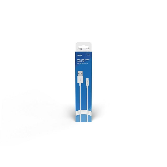 Savio Câble USB A vers USB C CL-126 Blanc 1 m Savio Câble USB A vers USB C CL-126 Blanc 1 m