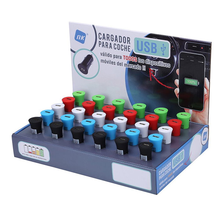 NK Cargador usb para coche couleurs assorties NK Cargador usb para coche couleurs assorties