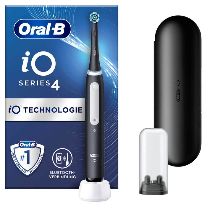 Oral-B 415022 Brosse à dents électrique iO4, Noir Mat, avec technologie Bluetooth de suivi Oral-B 415022 Brosse à dents électrique iO4, Noir Mat, avec technologie Bluetooth de suivi