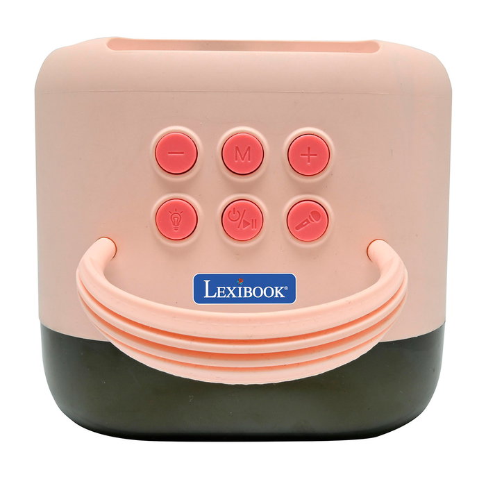 Lexibook - Karaoke Disney Rosa pour Enfants - avec 2 Microphones sans Fil, Effets de Lumière et Haut-parleur Portable Rechargeable - BTC030PK