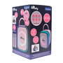 Lexibook - Karaoke Disney Rosa pour Enfants - avec 2 Microphones sans Fil, Effets de Lumière et Haut-parleur Portable Rechargeable - BTC030PK