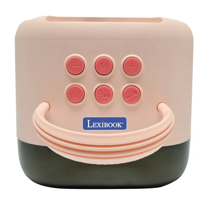 Lexibook - Système de karaoké Bluetooth, couleur rose, avec 2 microphones sans fil, batterie rechargeable intégrée, pour fêtes et chants avec amis