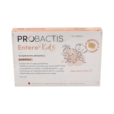 Probactis Entero Kids Fresa 8 Sachets Complément Alimentaire Probiotique Bifidobacterium Fraise Probactis Entero Kids Fresa 8 Sachets Complément Alimentaire Probiotique Bifidobacterium Fraise
