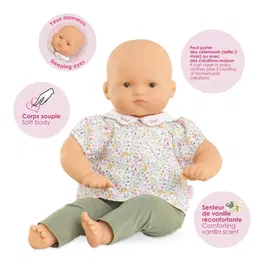 Corolle Bébé Chéri - Grand Poupon de 52 cm, corps souple et senteur vanille, yeux dormeurs - À partir de 3 ans, s'habille en taille 3 mois