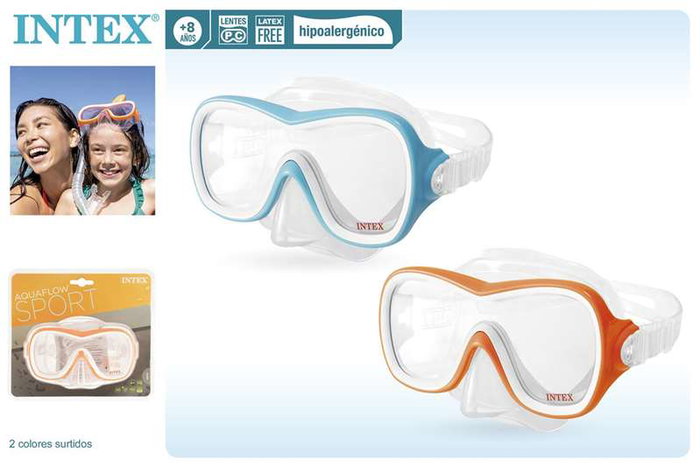 Intex Masque de Plongée Wave Rider en Silicone pour Enfants (+8 Ans) - Modèles Surtis