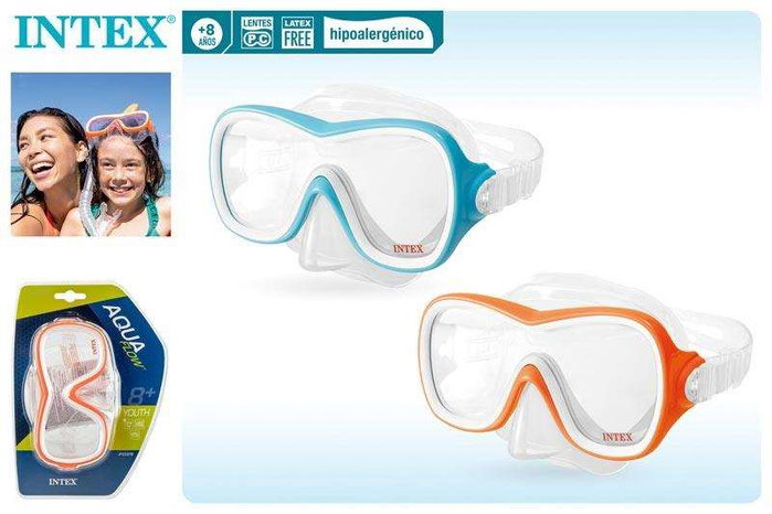 Intex Masque de Plongée Wave Rider en Silicone pour Enfants (+8 Ans) - Modèles Surtis