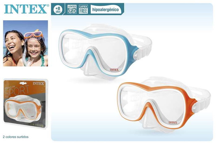 Intex Masque de Plongée Wave Rider en Silicone pour Enfants (+8 Ans) - Modèles Surtis