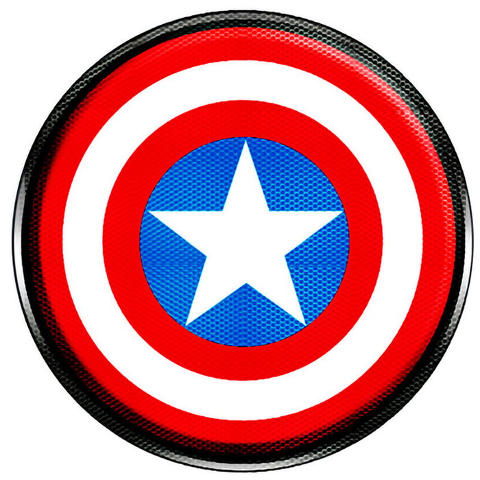ERT GROUP Enceinte portable Bluetooth Captain America Marvel avec radio FM, lecteur MP3, micro, boîtier aluminium, 3W