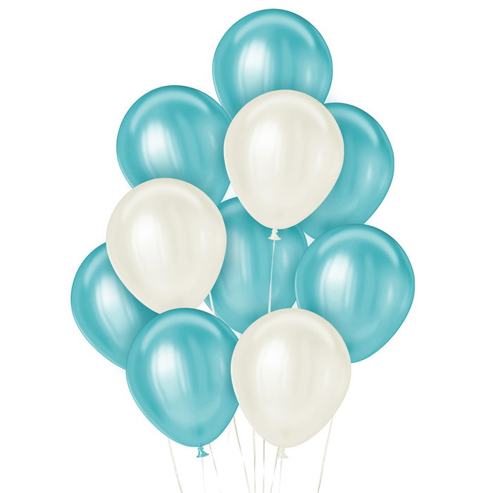 Party Time Lot de 10 Ballons Irisés Bleu et Rose Party Time Lot de 10 Ballons Irisés Bleu et Rose