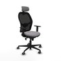 Piqueras y Crespo Chaise de Bureau avec Appui-tête Jorquera 1D036G2 Gris