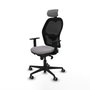 Piqueras y Crespo Chaise de Bureau avec Appui-tête Jorquera 1D036G2 Gris