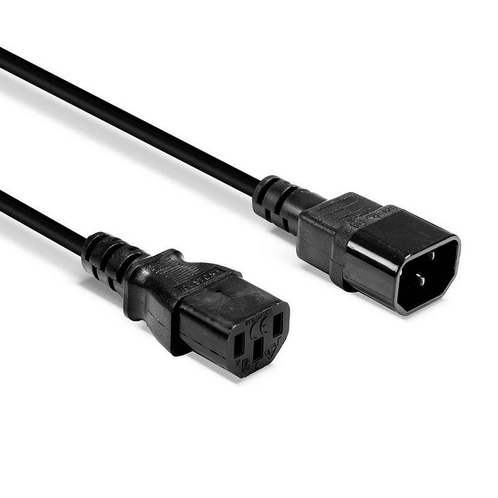 Lindy Rallonge Secteur IEC C14 vers C13 (Fiche C14 vers Prise C13) - Câble d'Alimentation Haute Qualité 0.5m Noir, Garantie 10 Ans