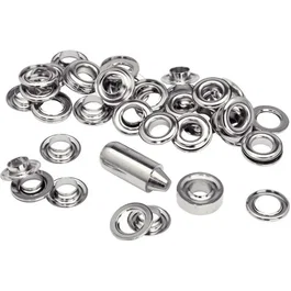 RAPID - Oeillets de renfort en aluminium, diamètre 12 mm, lot de 25 pièces, pour renfort chaussures, ceintures, sacs