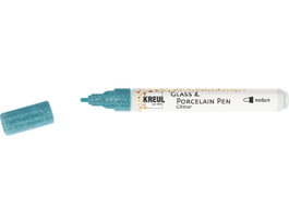 Kreul Marqueur Verre et Porcelaine Glitter Turquoise 1-3mm