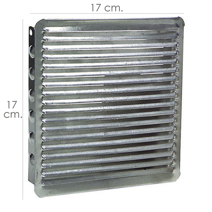 WOLFPACK LINEA PROFESIONAL Grille d'aération à encastrer 17x17 cm en aluminium WOLFPACK LINEA PROFESIONAL Grille d'aération à encastrer 17x17 cm en aluminium