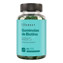 ZENEMENT Biotine avec Sélénium, Zinc et Vitamines B, C et E - 90 Gummies Vegan