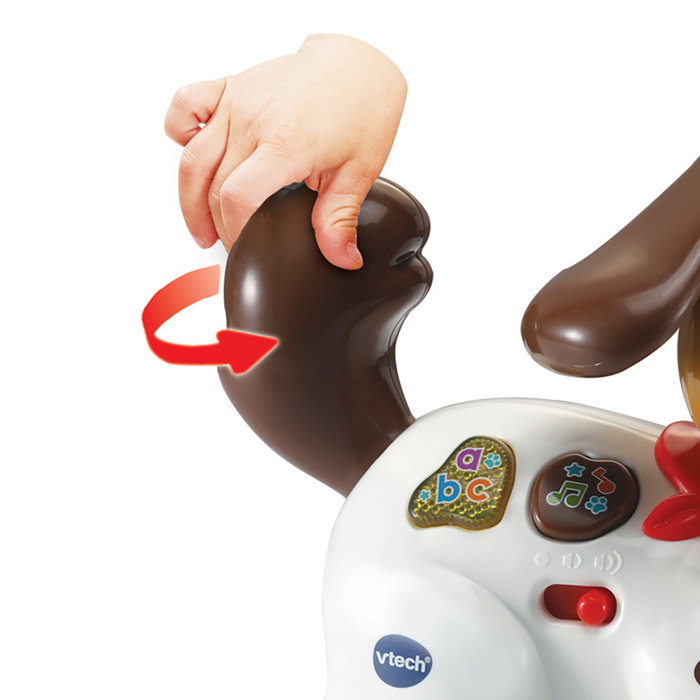 V-Tech Perrito Arrastre Paseos Y Aventuras 80-565022 - Chien interactif à tirer pour enfants, apprentissage lettres et vocabulaire, à partir de 15 mois