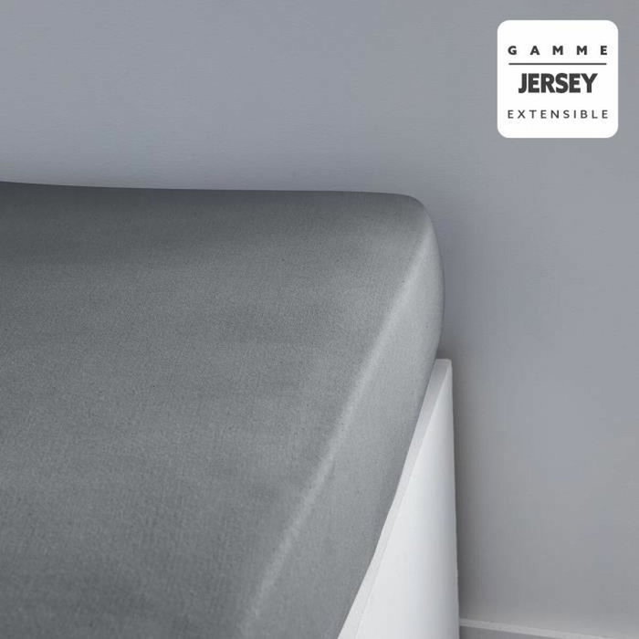 TODAY Drap housse Essential 160 x 200+25 cm Gris clair