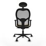 Piqueras y Crespo Chaise de Bureau avec Appui-tête Jorquera 1D036N1 Crème
