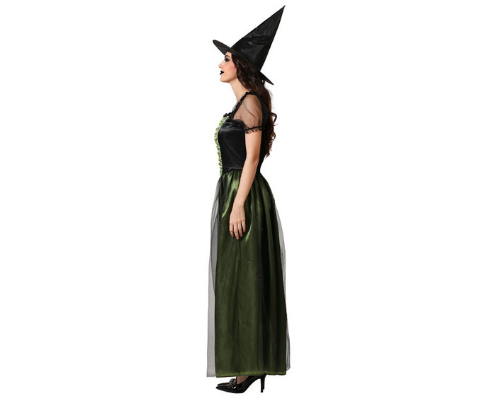 BigBuy Carnival Déguisement Sorcière Vert avec Chapeau M-L BigBuy Carnival Déguisement Sorcière Vert avec Chapeau M-L