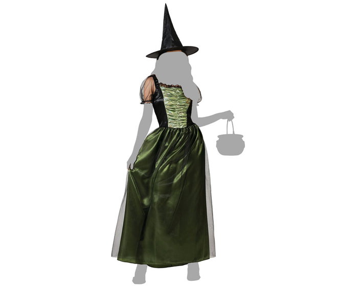 BigBuy Carnival Déguisement Sorcière Vert avec Chapeau M-L BigBuy Carnival Déguisement Sorcière Vert avec Chapeau M-L