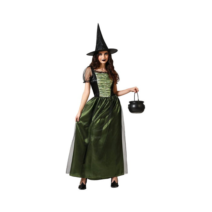 BigBuy Carnival Déguisement Sorcière Vert avec Chapeau M-L BigBuy Carnival Déguisement Sorcière Vert avec Chapeau M-L