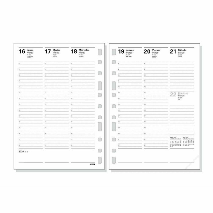 Recharge pour agenda Finocam MULTIFIN 2026 15,5 x 21,5 cm Recharge pour agenda Finocam MULTIFIN 2026 15,5 x 21,5 cm