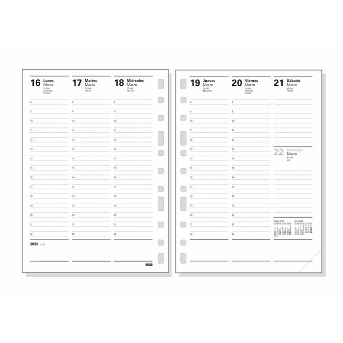 Recharge pour agenda Finocam MULTIFIN 2026 15,5 x 21,5 cm Recharge pour agenda Finocam MULTIFIN 2026 15,5 x 21,5 cm