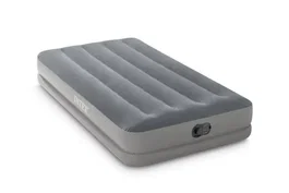 Intex Airbed Flex 1 Place Flex Pump - Matelas gonflable 1 personne 191x99x30 cm 136 kg avec pompe intégrée Fiber Tech Gris