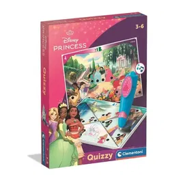 Clementoni Quizzy Princess Disney - Jeu éducatif électronique avec stylo lumineux et sonore - Apprentissage formes, couleurs, nombres - À partir de 3 ans
