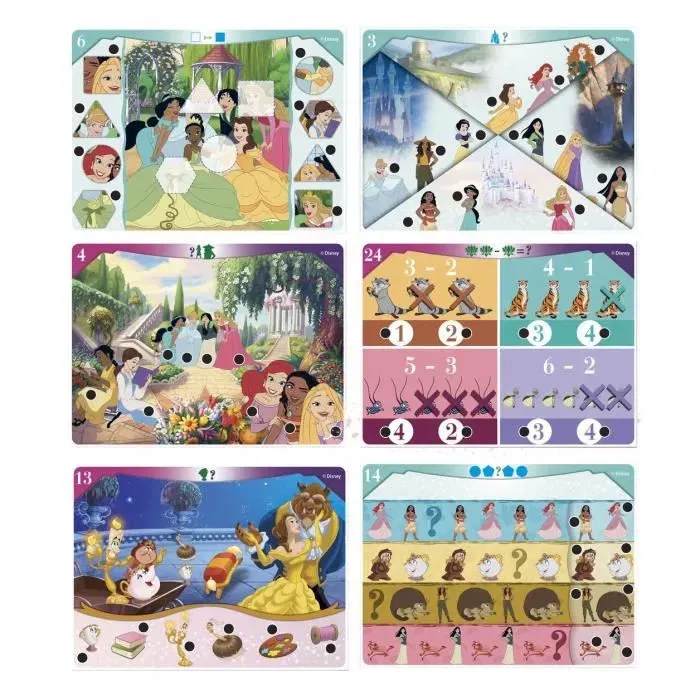 Clementoni Quizzy Princess Disney - Jeu éducatif électronique avec stylo lumineux et sonore - Apprentissage formes, couleurs, nombres - À partir de 3 ans