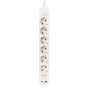 Edm Base multiple 6 prises Schuko avec interrupteur, 2 USB A+C, câble 1,5 m, blanc