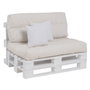 BigBuy Garden Coussin 4 Pièces Beige 120 x 80 cm