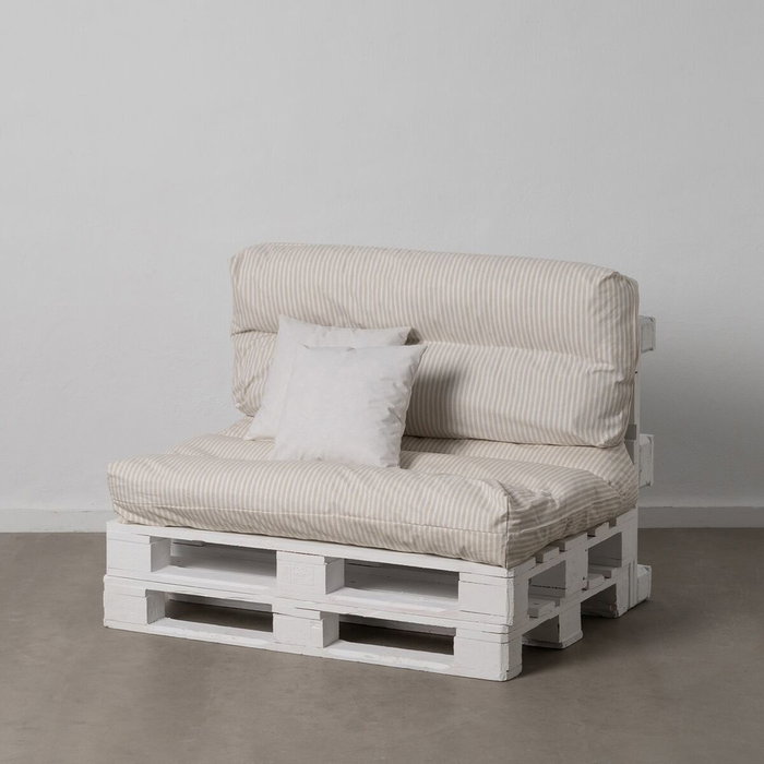 BigBuy Garden Coussin 4 Pièces Beige 120 x 80 cm