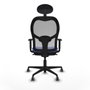 Piqueras y Crespo Chaise de Bureau Jorquera 1D036G1 Bleu clair avec Appui-tête