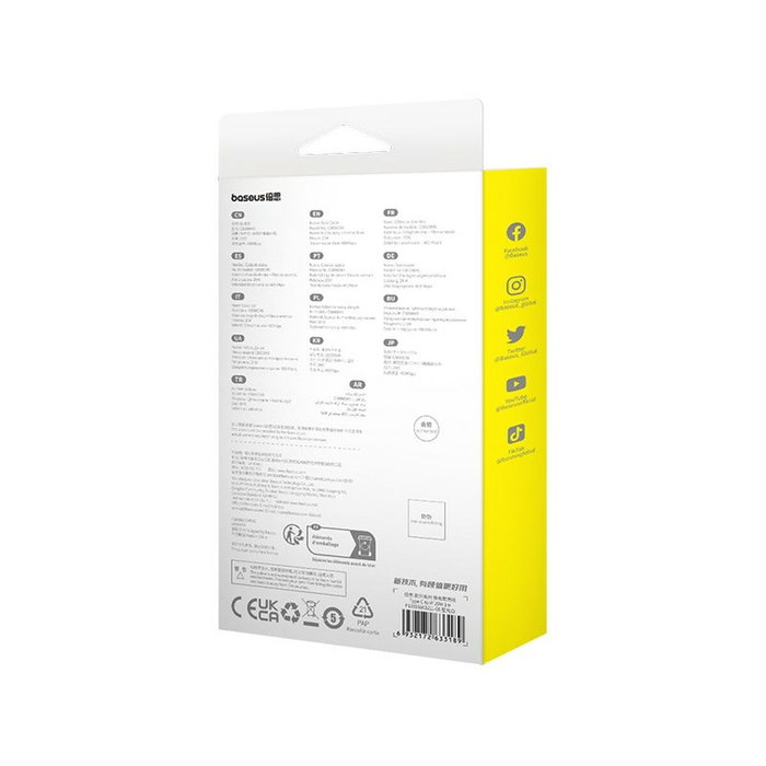 Baseus Câble USB-C vers Lightning P10355803221-00 Blanc Noir 1 m Baseus Câble USB-C vers Lightning P10355803221-00 Blanc Noir 1 m