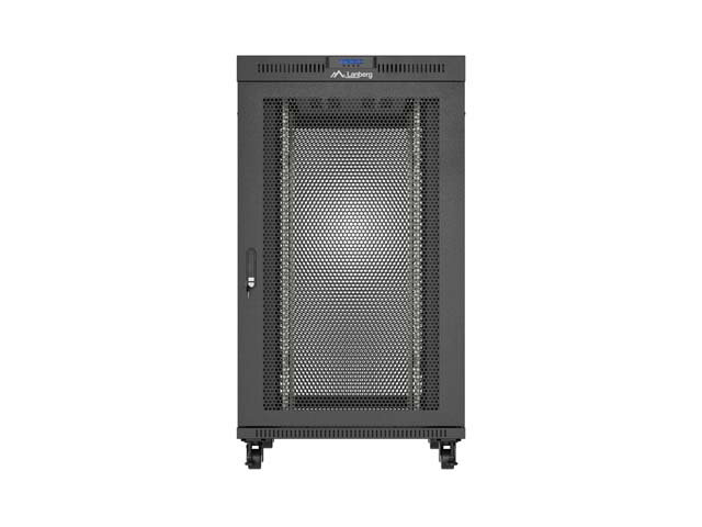 Lanberg Armoire rack 19 pouces 27U 800x1200 porte mesh avec LCD Flat Pack noir