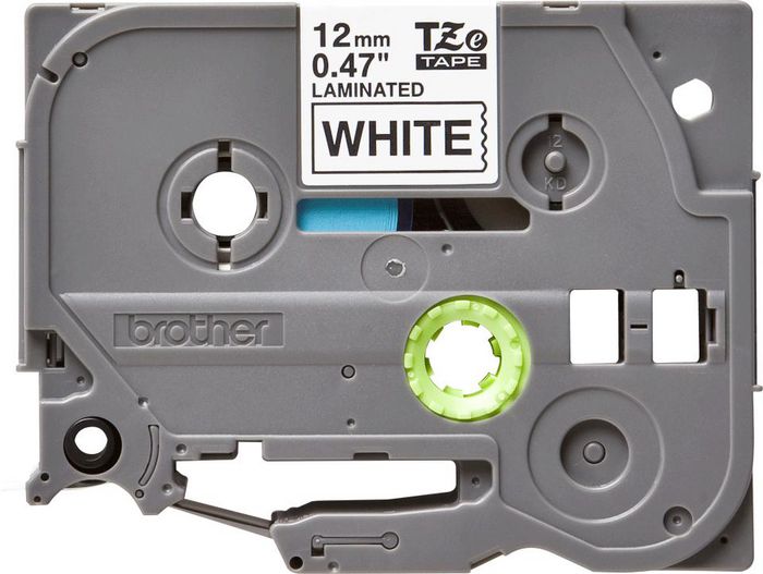 Brother Ruban pour étiqueteuse TZe-231 Noir sur Blanc Laminé, 12 mm de largeur, 8 m de longueur, pour usage intérieur et extérieur