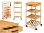 Kinvara Chariot de Cuisine en Bambou 68 x 9 x 33 cm