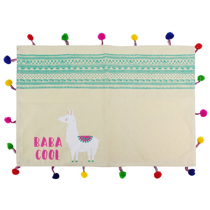 Home Deco Factory Set de table Llama avec pompons 48x34 cm