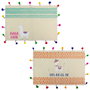 Home Deco Factory Set de table Llama avec pompons 48x34 cm