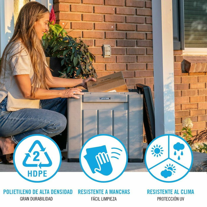 Boîte de rangement avec couvercle Lifetime Gris 51,2 x 51,2 x 50,8 cm Boîte de rangement avec couvercle Lifetime Gris 51,2 x 51,2 x 50,8 cm